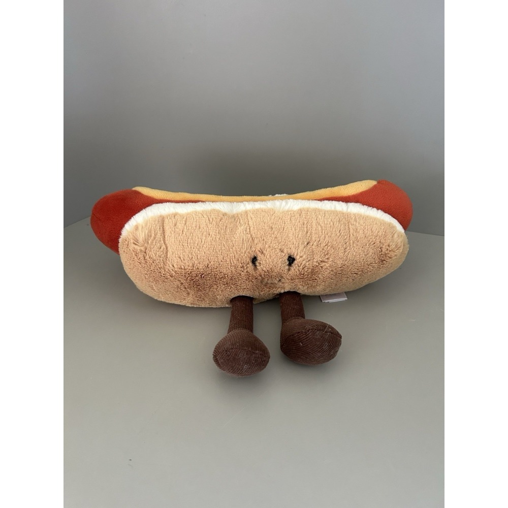 Jellycat Amuseables Hot Dog - Hotdog Stuffed Plush Collectible 10" EUC